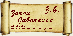 Zoran Gabarević vizit kartica